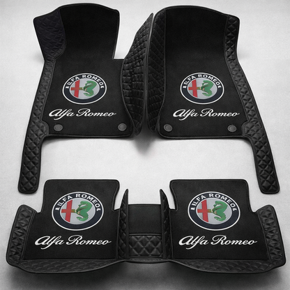 Set premium de covorașe auto din PVC și piele: protecție completă, rezistente la apă și perfecte pentru orice sezon – set complet față + spate.