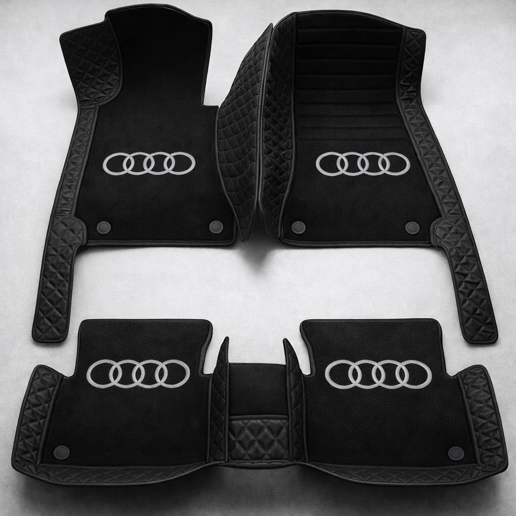 Set premium de covorașe auto din PVC și piele: protecție completă, rezistente la apă și perfecte pentru orice sezon – set complet față + spate.