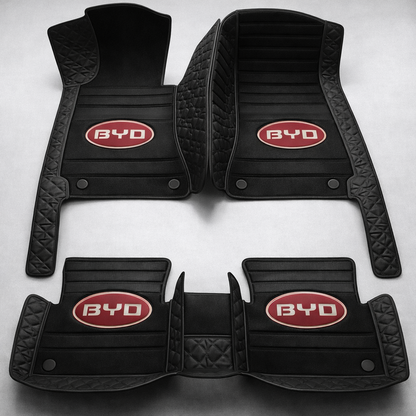 Set premium de covorașe auto din PVC și piele: protecție completă, rezistente la apă și perfecte pentru orice sezon – set complet față + spate.