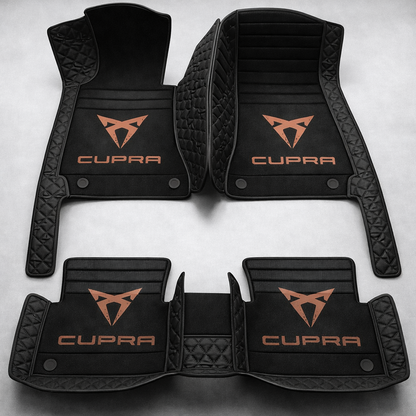 Set premium de covorașe auto din PVC și piele: protecție completă, rezistente la apă și perfecte pentru orice sezon – set complet față + spate.