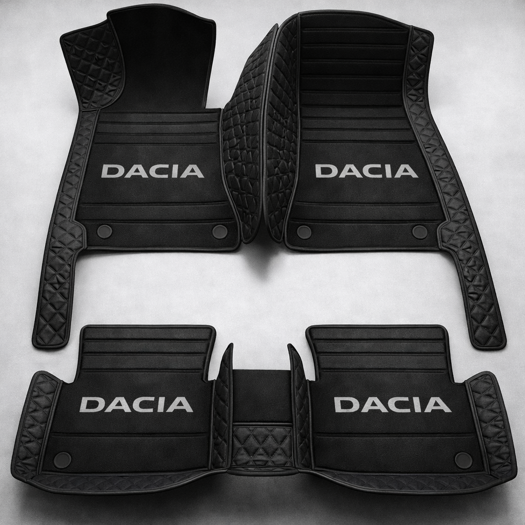 Set premium de covorașe auto din PVC și piele: protecție completă, rezistente la apă și perfecte pentru orice sezon – set complet față + spate.