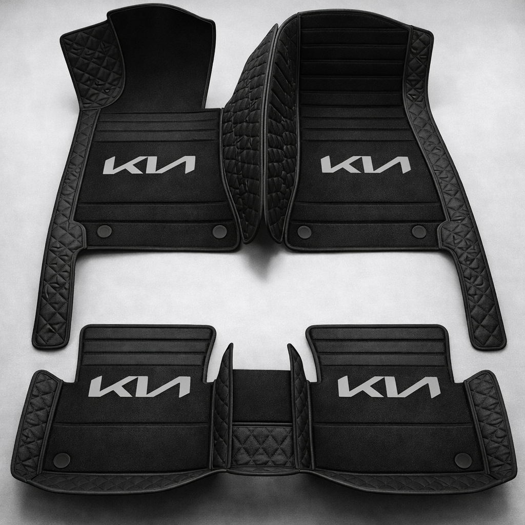 Set premium de covorașe auto din PVC și piele: protecție completă, rezistente la apă și perfecte pentru orice sezon – set complet față + spate.