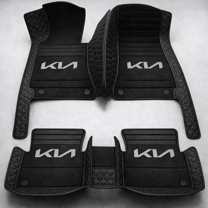 Set premium de covorașe auto din PVC și piele: protecție completă, rezistente la apă și perfecte pentru orice sezon – set complet față + spate.