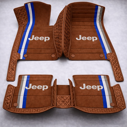 Set premium de covorașe auto din PVC și piele: protecție completă, rezistente la apă și perfecte pentru orice sezon – set complet față + spate.