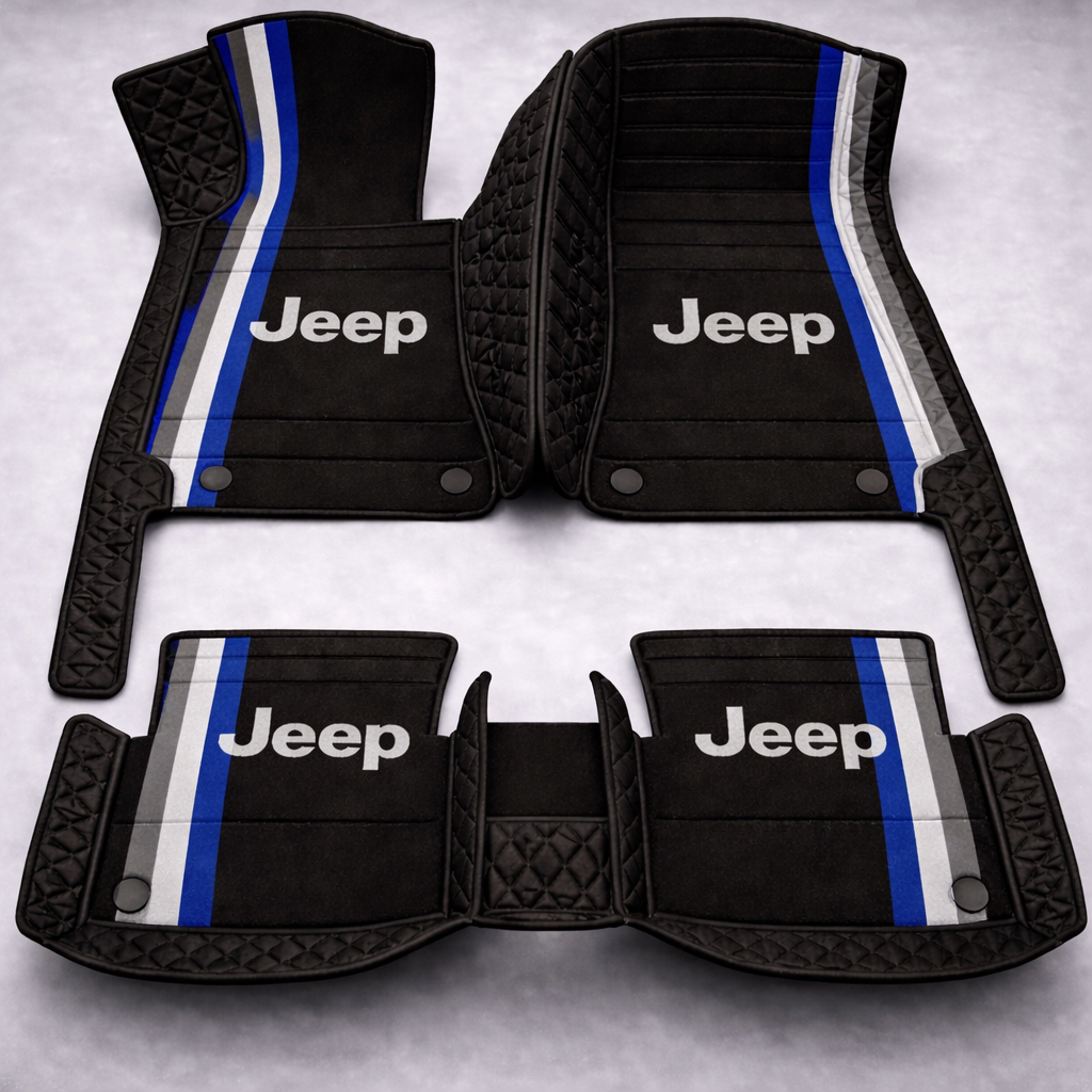 Set premium de covorașe auto din PVC și piele: protecție completă, rezistente la apă și perfecte pentru orice sezon – set complet față + spate.