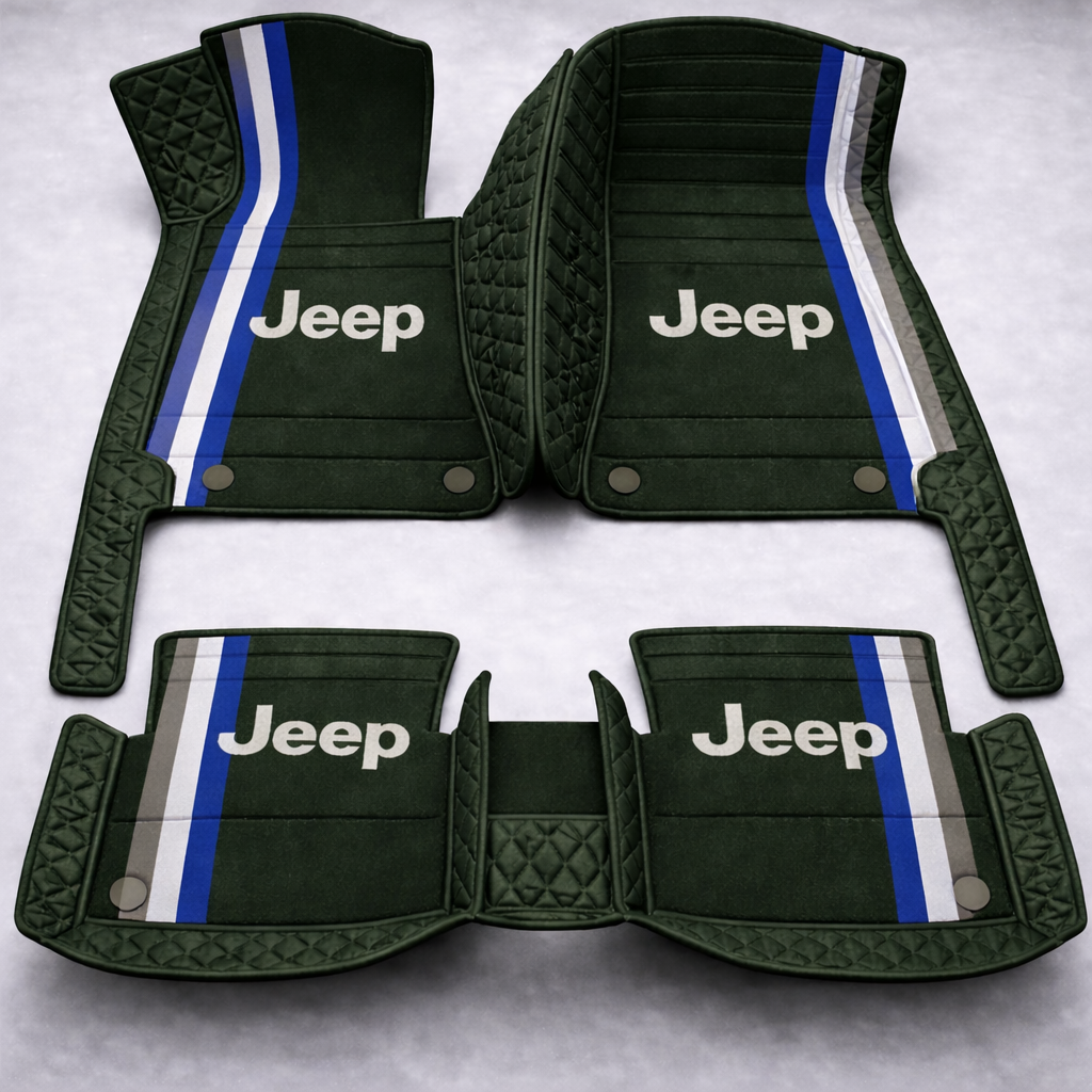 Set premium de covorașe auto din PVC și piele: protecție completă, rezistente la apă și perfecte pentru orice sezon – set complet față + spate.