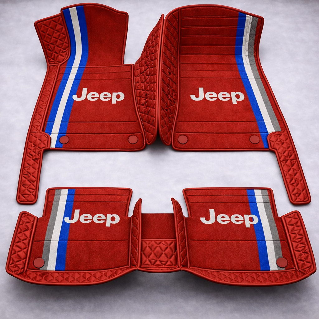 Set premium de covorașe auto din PVC și piele: protecție completă, rezistente la apă și perfecte pentru orice sezon – set complet față + spate.