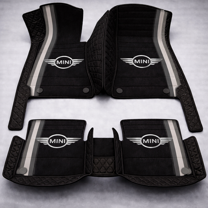 Set premium de covorașe auto din PVC și piele: protecție completă, rezistente la apă și perfecte pentru orice sezon – set complet față + spate.