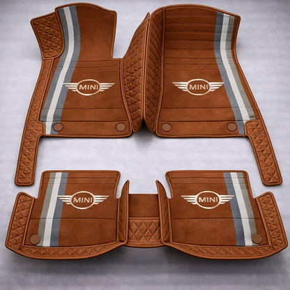 Set premium de covorașe auto din PVC și piele: protecție completă, rezistente la apă și perfecte pentru orice sezon – set complet față + spate.