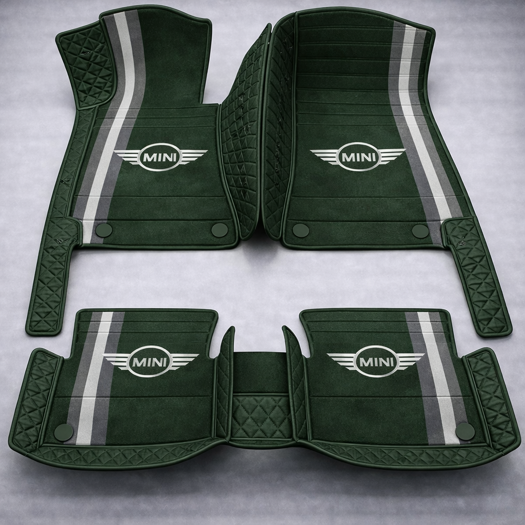 Set premium de covorașe auto din PVC și piele: protecție completă, rezistente la apă și perfecte pentru orice sezon – set complet față + spate.