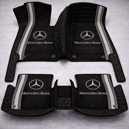 Set premium de covorașe auto din PVC și piele: protecție completă, rezistente la apă și perfecte pentru orice sezon – set complet față + spate.