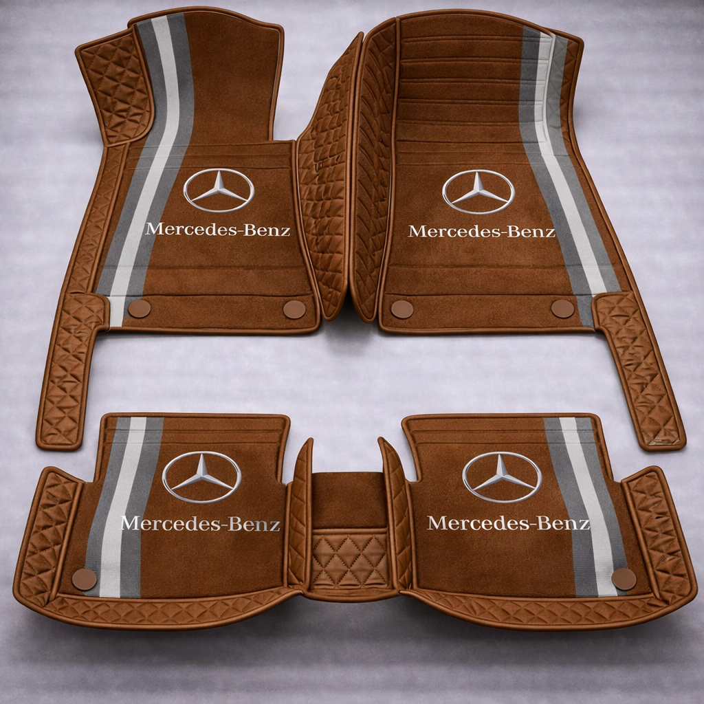 Set premium de covorașe auto din PVC și piele: protecție completă, rezistente la apă și perfecte pentru orice sezon – set complet față + spate.