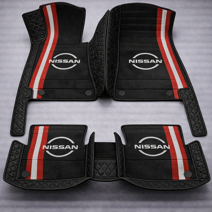 Set premium de covorașe auto din PVC și piele: protecție completă, rezistente la apă și perfecte pentru orice sezon – set complet față + spate.