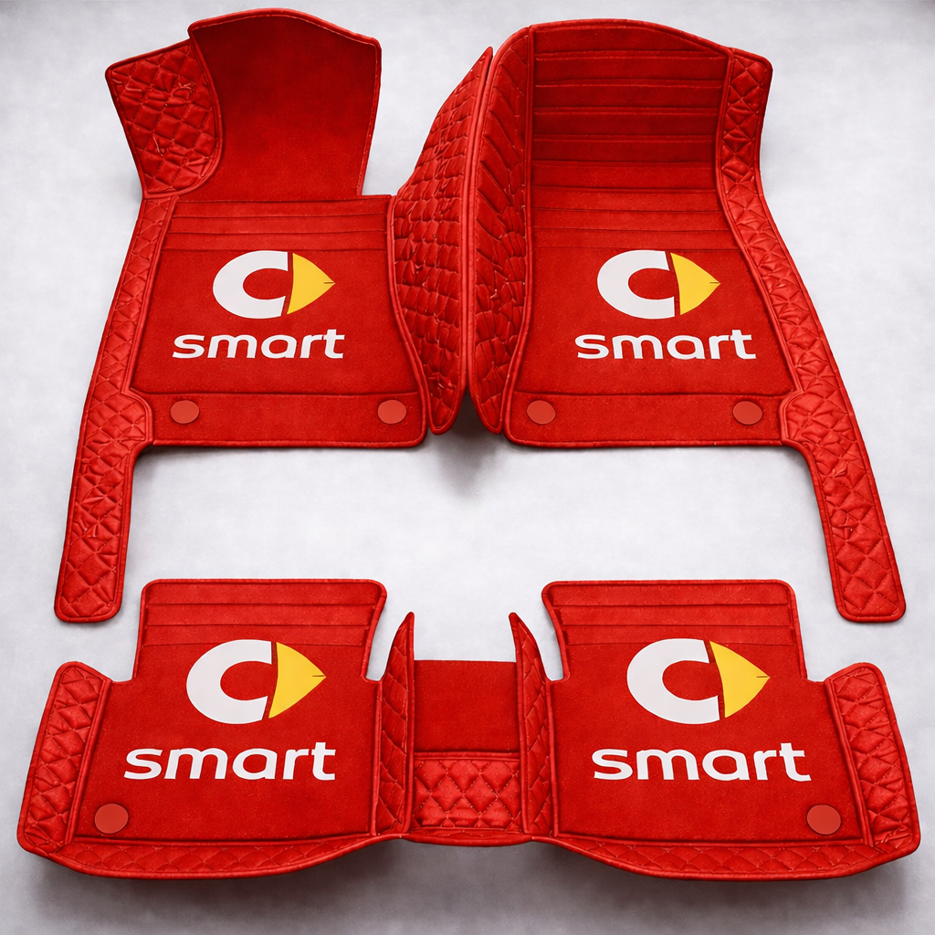 Set premium de covorașe auto din PVC și piele: protecție completă, rezistente la apă și perfecte pentru orice sezon – set complet față + spate.