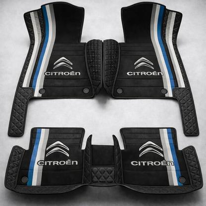 Set premium de covorașe auto din PVC și piele: protecție completă, rezistente la apă și perfecte pentru orice sezon – set complet față + spate.