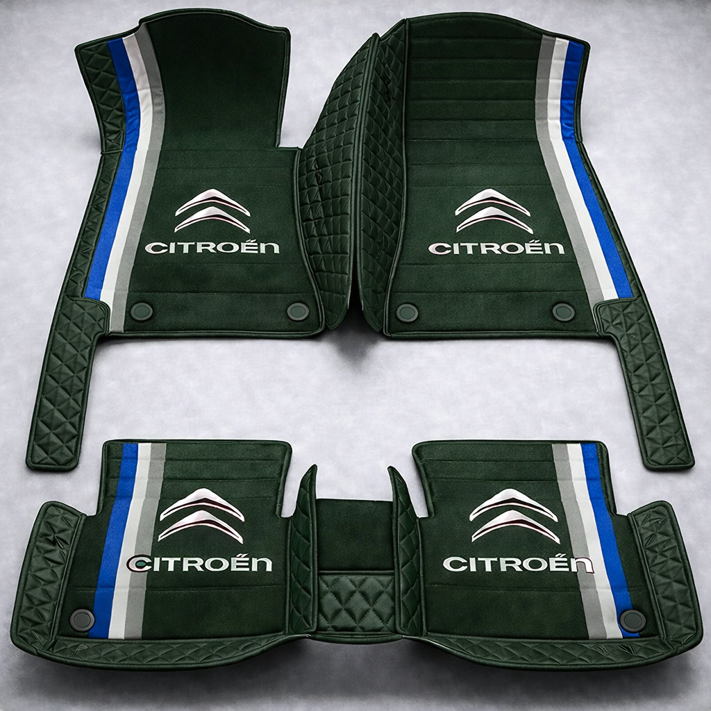 Set premium de covorașe auto din PVC și piele: protecție completă, rezistente la apă și perfecte pentru orice sezon – set complet față + spate.