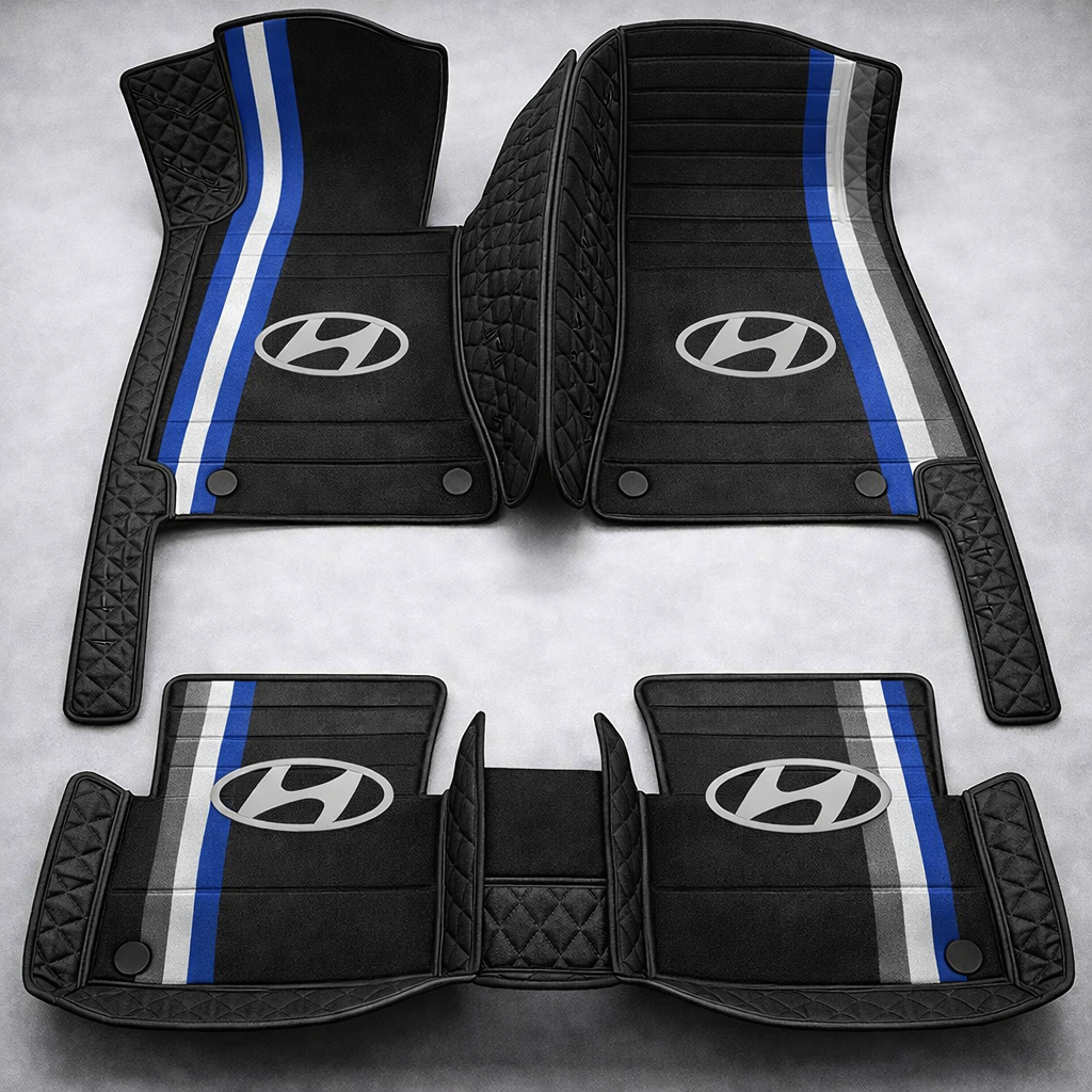 Set premium de covorașe auto din PVC și piele: protecție completă, rezistente la apă și perfecte pentru orice sezon – set complet față + spate.