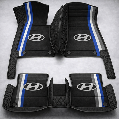 Set premium de covorașe auto din PVC și piele: protecție completă, rezistente la apă și perfecte pentru orice sezon – set complet față + spate.