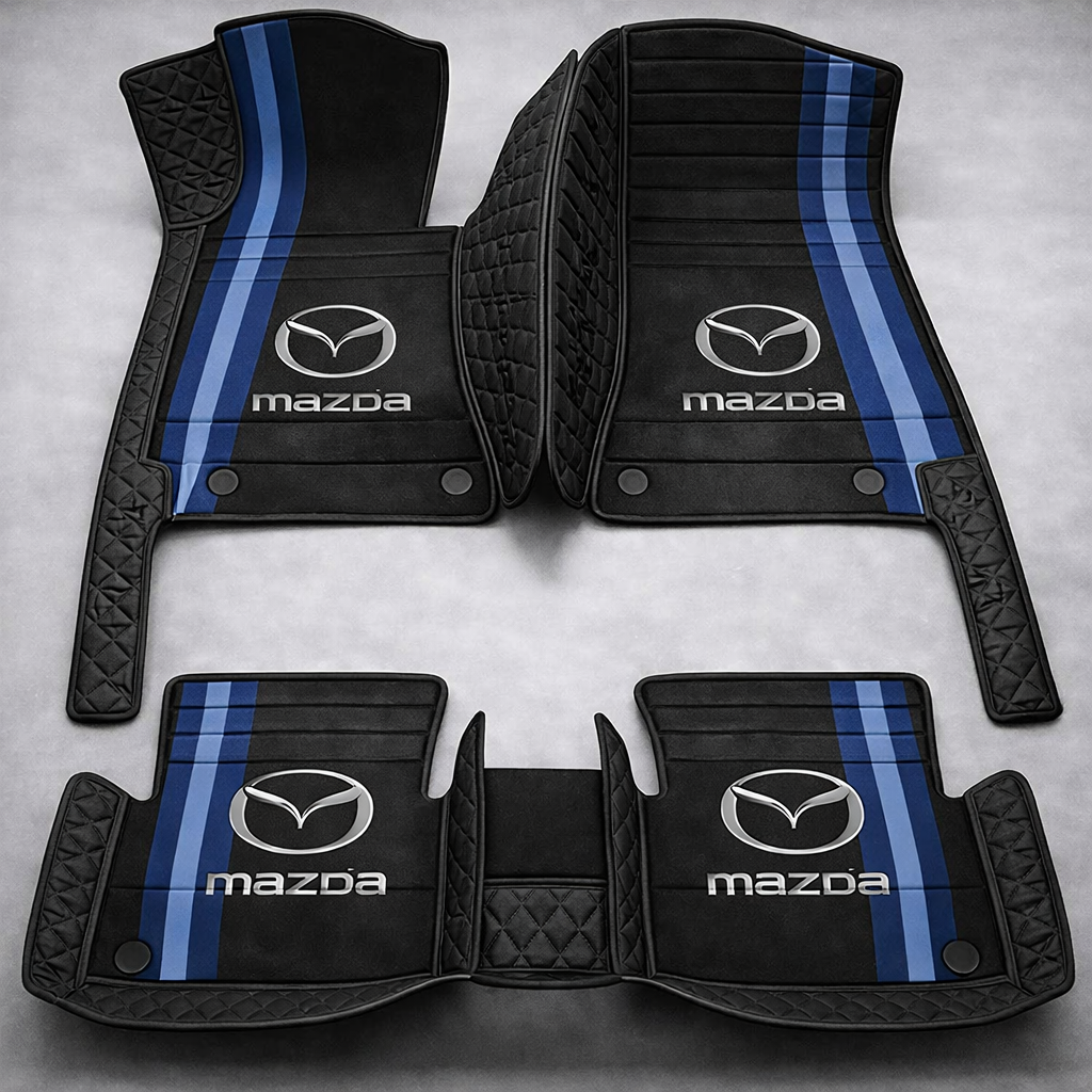 Set premium de covorașe auto din PVC și piele: protecție completă, rezistente la apă și perfecte pentru orice sezon – set complet față + spate.