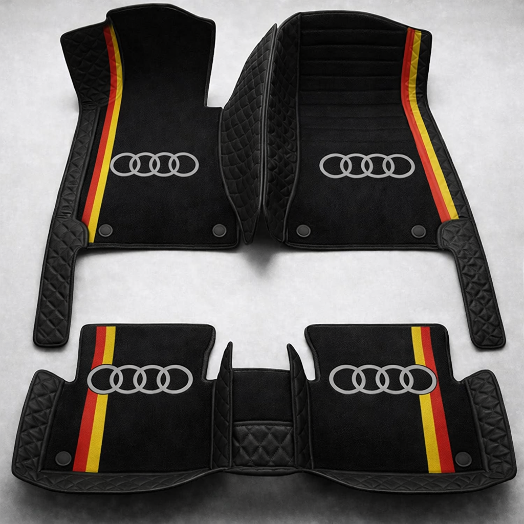 Set premium de covorașe auto din PVC și piele: protecție completă, rezistente la apă și perfecte pentru orice sezon – set complet față + spate.