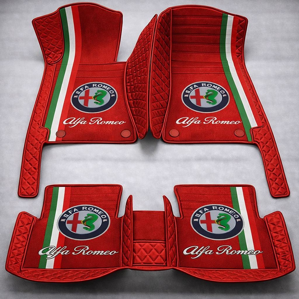 Set premium de covorașe auto din PVC și piele: protecție completă, rezistente la apă și perfecte pentru orice sezon – set complet față + spate.