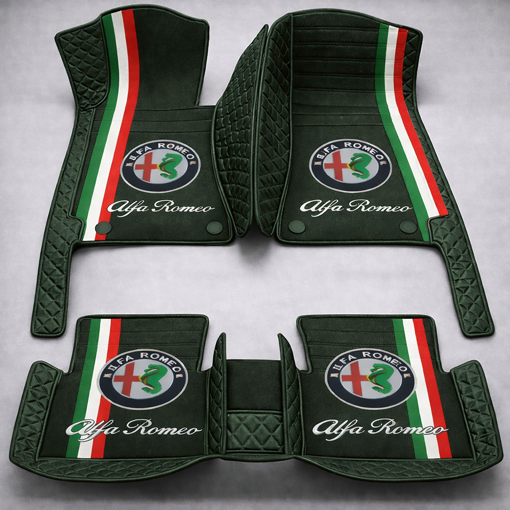 Set premium de covorașe auto din PVC și piele: protecție completă, rezistente la apă și perfecte pentru orice sezon – set complet față + spate.