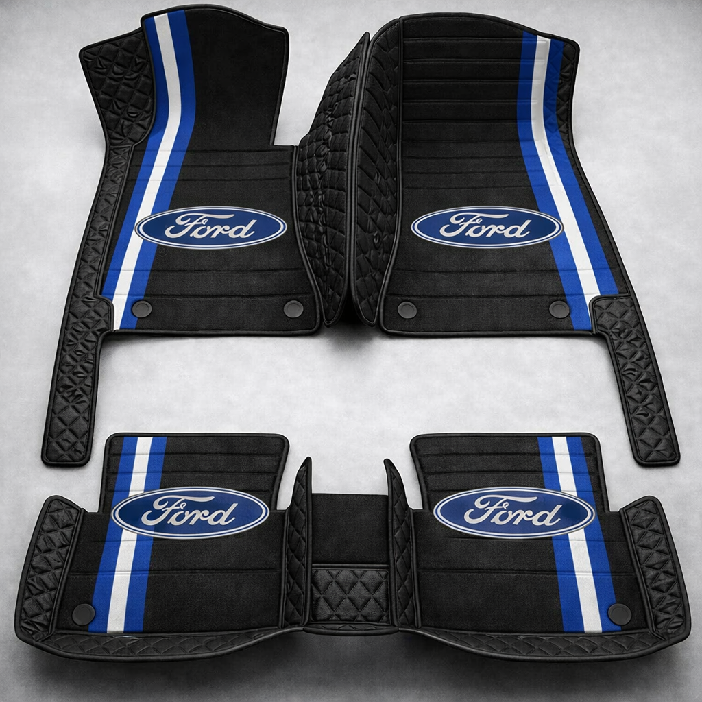 Set premium de covorașe auto din PVC și piele: protecție completă, rezistente la apă și perfecte pentru orice sezon – set complet față + spate.