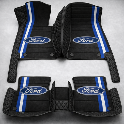 Set premium de covorașe auto din PVC și piele: protecție completă, rezistente la apă și perfecte pentru orice sezon – set complet față + spate.