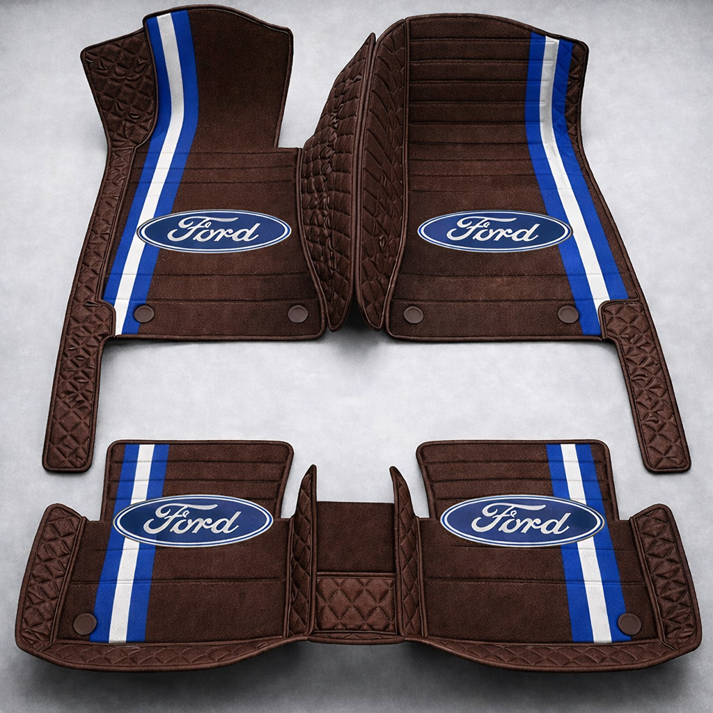 Set premium de covorașe auto din PVC și piele: protecție completă, rezistente la apă și perfecte pentru orice sezon – set complet față + spate.