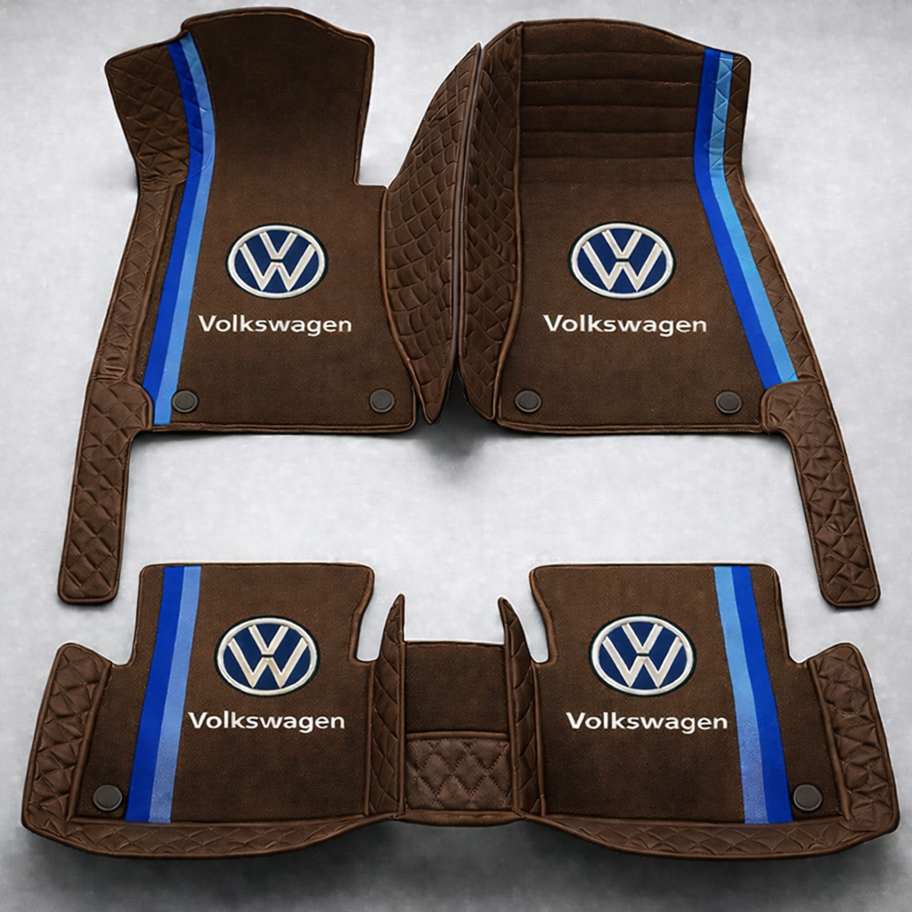 Set premium de covorașe auto din PVC și piele: protecție completă, rezistente la apă și perfecte pentru orice sezon – set complet față + spate.