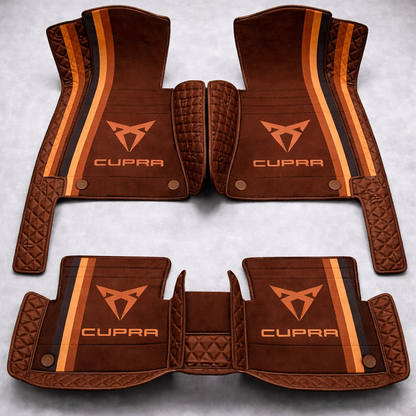 Set premium de covorașe auto din PVC și piele: protecție completă, rezistente la apă și perfecte pentru orice sezon – set complet față + spate.