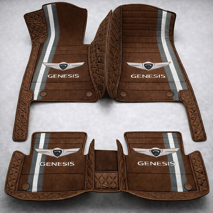 Set premium de covorașe auto din PVC și piele: protecție completă, rezistente la apă și perfecte pentru orice sezon – set complet față + spate.