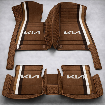 Set premium de covorașe auto din PVC și piele: protecție completă, rezistente la apă și perfecte pentru orice sezon – set complet față + spate.