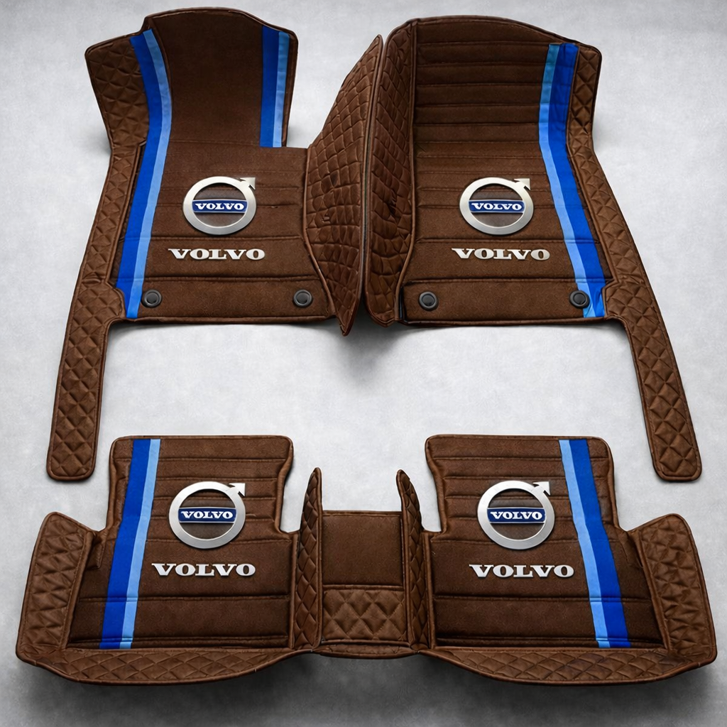 Set premium de covorașe auto din PVC și piele: protecție completă, rezistente la apă și perfecte pentru orice sezon – set complet față + spate.