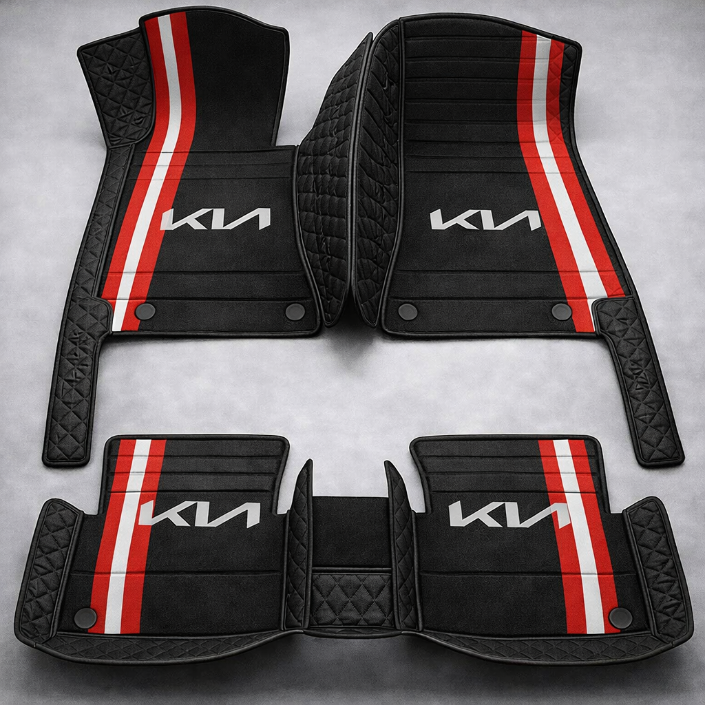 Set premium de covorașe auto din PVC și piele: protecție completă, rezistente la apă și perfecte pentru orice sezon – set complet față + spate.