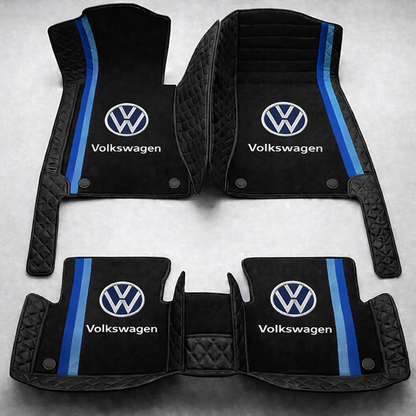 Set premium de covorașe auto din PVC și piele: protecție completă, rezistente la apă și perfecte pentru orice sezon – set complet față + spate.