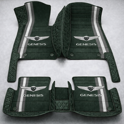 Set premium de covorașe auto din PVC și piele: protecție completă, rezistente la apă și perfecte pentru orice sezon – set complet față + spate.