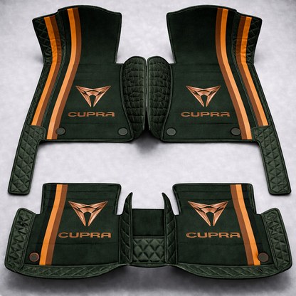 Set premium de covorașe auto din PVC și piele: protecție completă, rezistente la apă și perfecte pentru orice sezon – set complet față + spate.