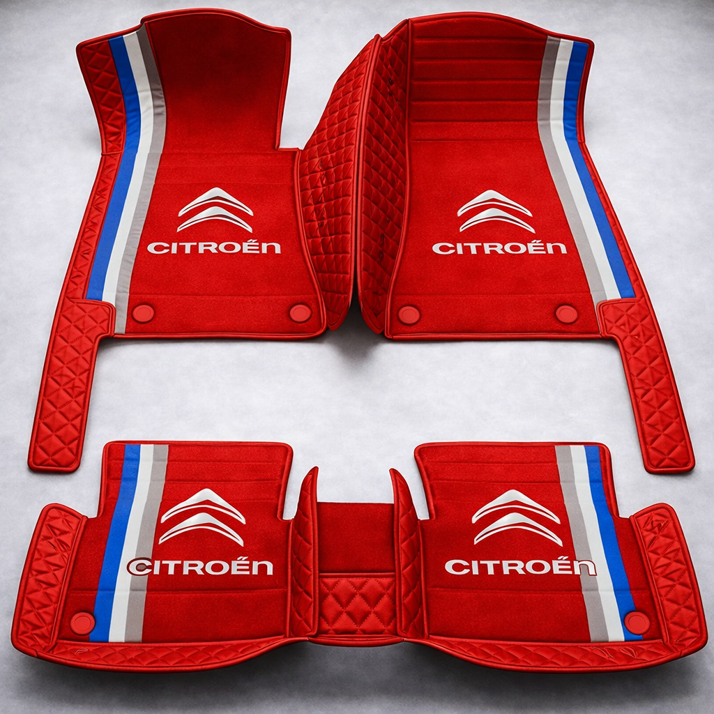 Set premium de covorașe auto din PVC și piele: protecție completă, rezistente la apă și perfecte pentru orice sezon – set complet față + spate.