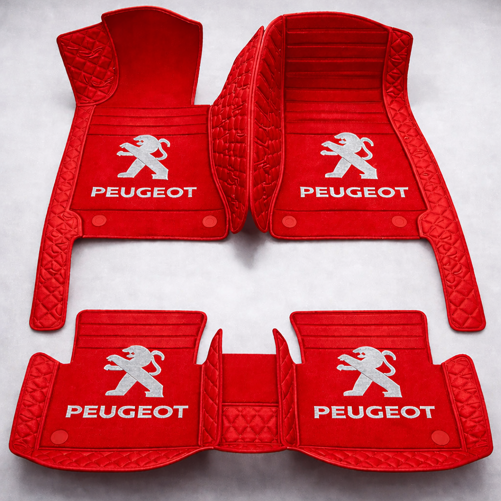 Set premium de covorașe auto din PVC și piele: protecție completă, rezistente la apă și perfecte pentru orice sezon – set complet față + spate.