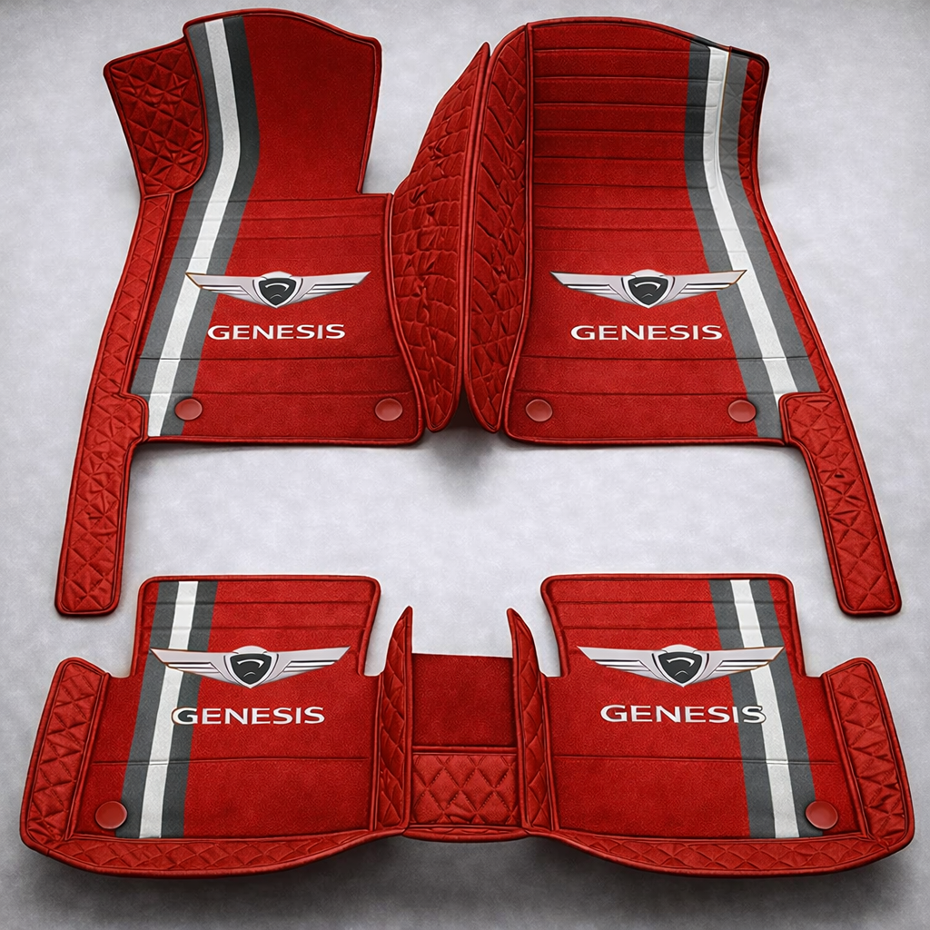 Set premium de covorașe auto din PVC și piele: protecție completă, rezistente la apă și perfecte pentru orice sezon – set complet față + spate.